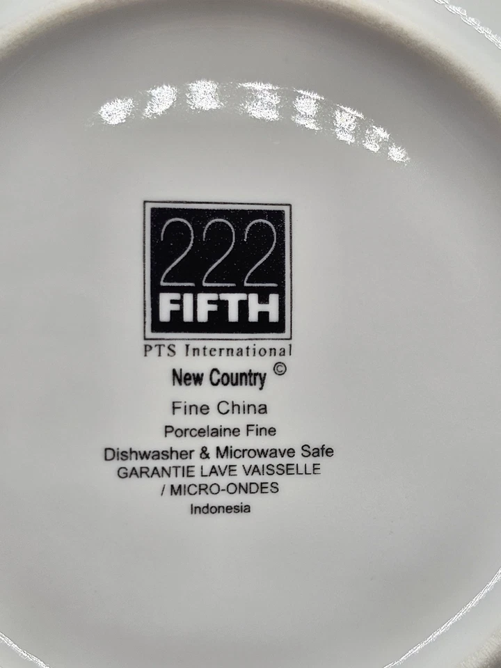 222 Fifth New Country Red With White Polka 5.75" Dishes Lot Of 4 Boho Farmhouse  - Image 4 of 4