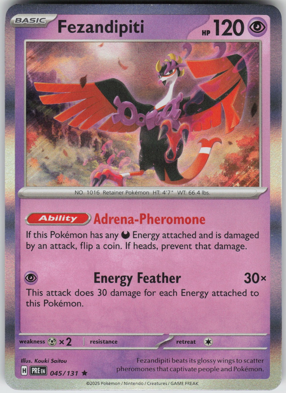 Fezandipiti Holo Rare SV: Prismatic Evolutions 045/131 NM LP-NM