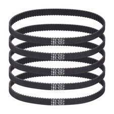 192mm GT-2 Timing Belt, 5pcs 6mm Width 2mm Pitch 3D Printing Closed Loop, Black