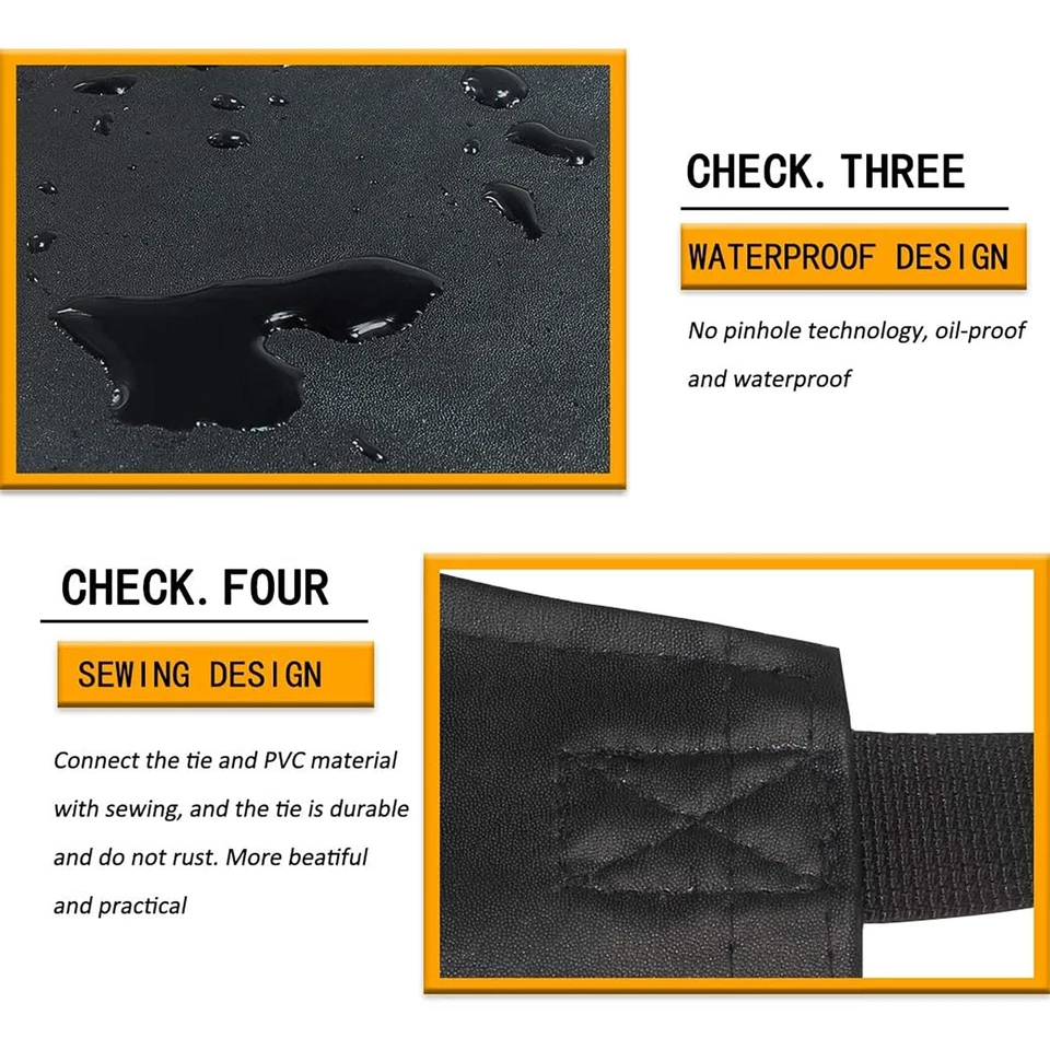 Paquete de 2 delantales de goma impermeables, carnicero de alta resistencia para hombre, resistente a productos químicos... Foto 4 de 4