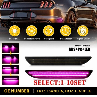 Smoked Lens LED Side Marker Lights 2-20PCS Fits Ford Mustang 2015 2016 2017-2023