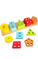 Educational Learning Shapes  Colors Sorting Stacking Puzzle, Toddler To Adult