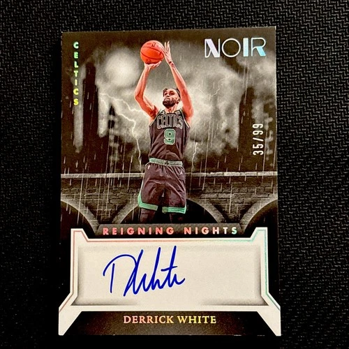 2022-23 DERRICK WHITE /99 AUTO PANINI NOIR REIGNING NIGHTS AUTOGRAPH