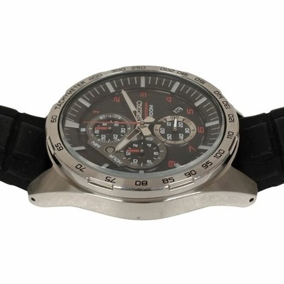 美品 SEIKO セイコー 8T67-00H0 クロノグラフ クォーツ メンズ Seiko 8T67-00H0 Chronograph Quartz Men's Silver Rubber Watch Used