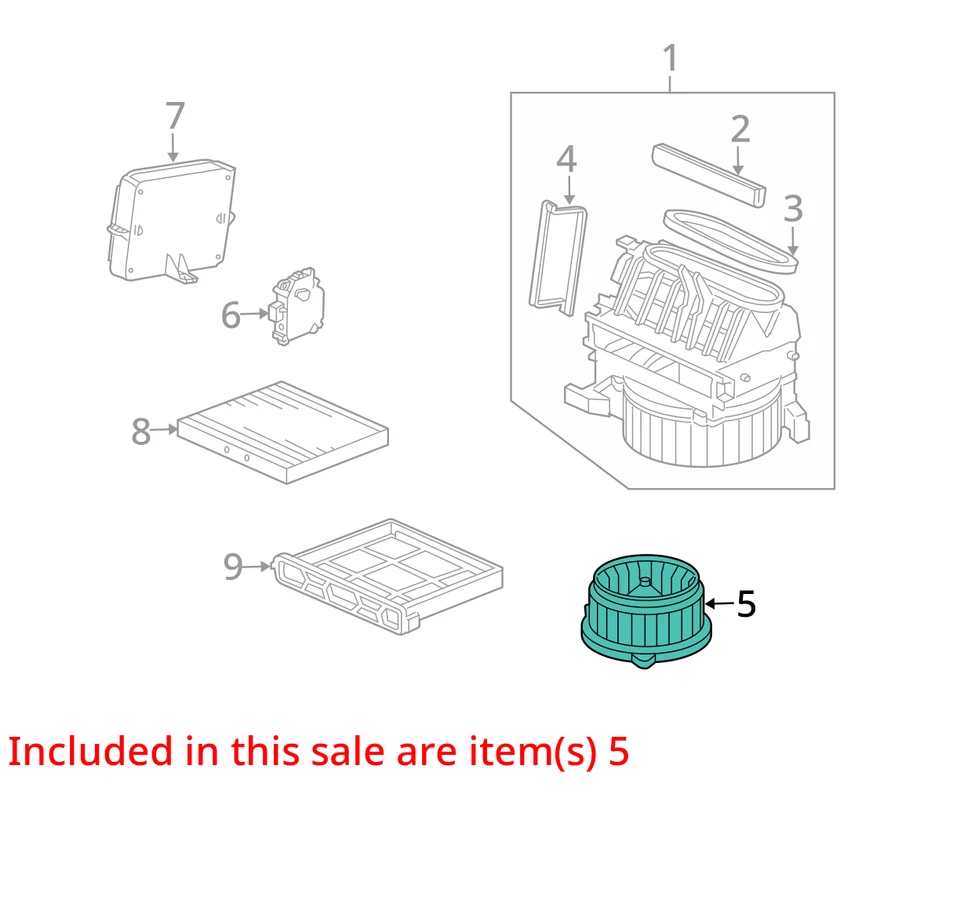 Acura TL 2009 calentador aire acondicionado motor fabricante de equipos originales 116 k millas - LKQ430819692 Foto 4 de 4