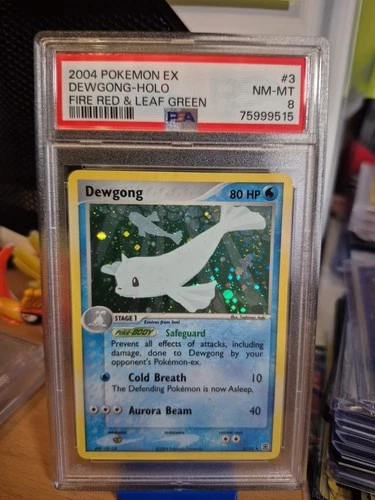 2004 Pokemon EX Fire Red Leaf Green Dewgong holo 3/112 PSA 8 NM-M 75999515 Swirl
