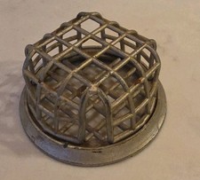 Vintage Flower Floral Frog Metal Cage Farmhouse Rustic Primative Design Decor