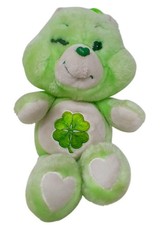Care Bears Good Luck Bear 1983 Kenner Plush Green Four Leaf Clover VTG 13" S1-C