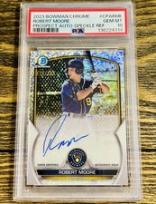 2023 Bowman Chrome Robert Moore Prospect Auto /299 Speckle Refractor PSA 10 Gem