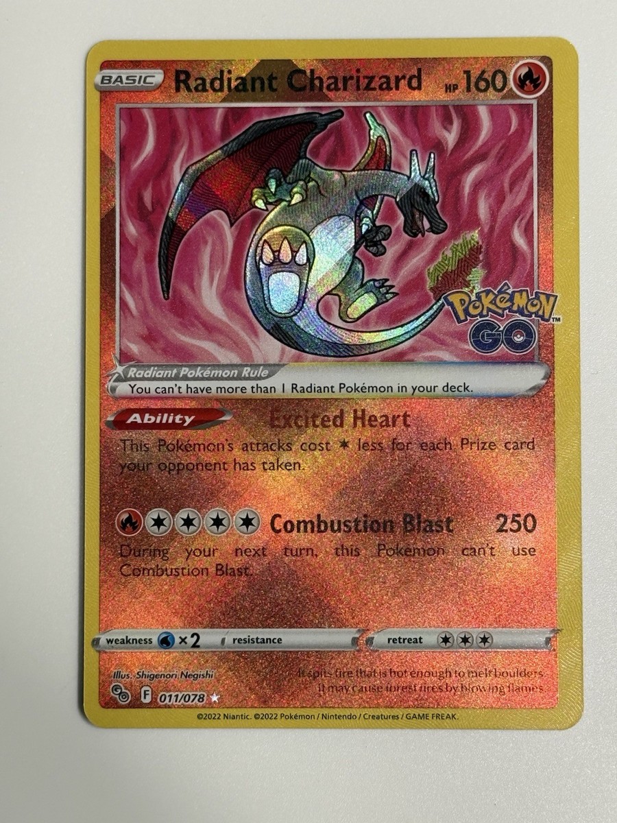 Pokemon Card - Radiant Charizard Pokemon GO 011/078 Radiant Rare | eBay