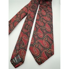 Robert Talbott Parisian Red Paisley Silk Tie Hand Sewn Made in USA Mens Necktie