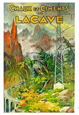 AFFICHE POSTER Ciment Lacave