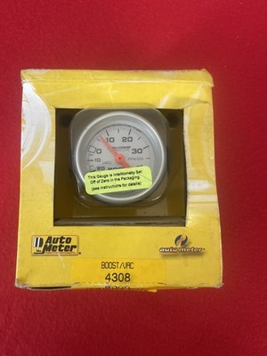 Auto Meter 4308 Ultra-Lite Mechanical Boost / Vacuum Gauge 2 1/16''