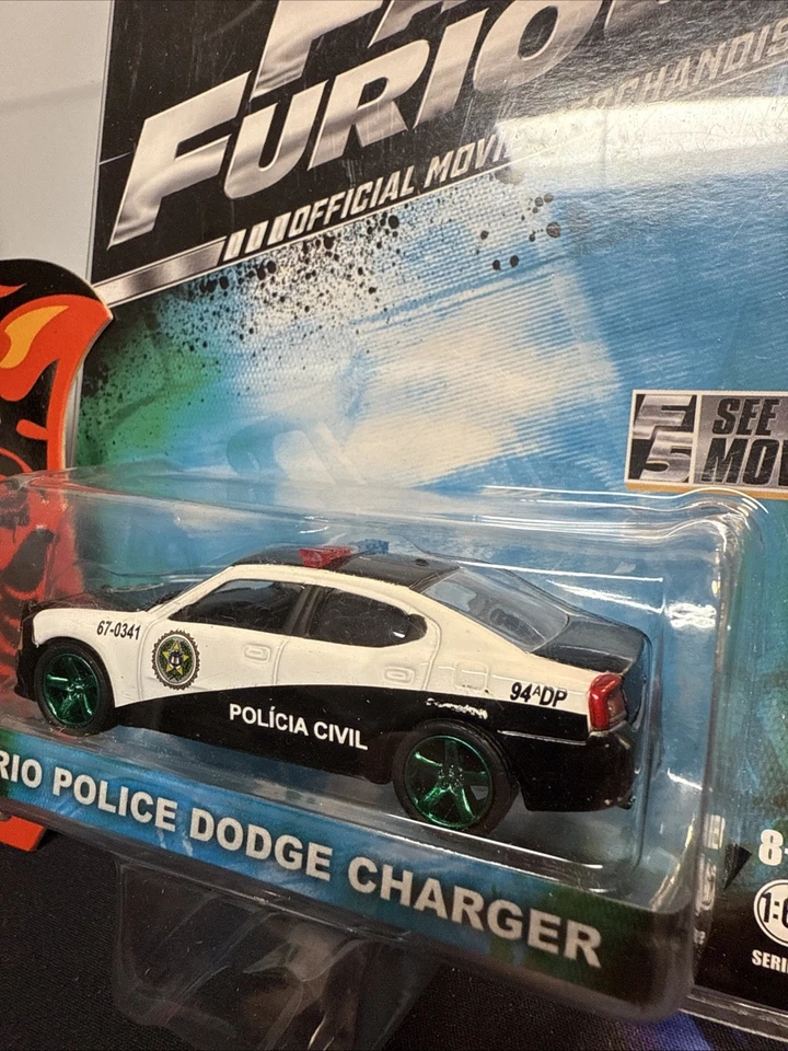 Greenlight Hollywood Fast & Furious Rio Police Dodge Charger 🔥 Extra Rare 🔥 - Image 3 of 4