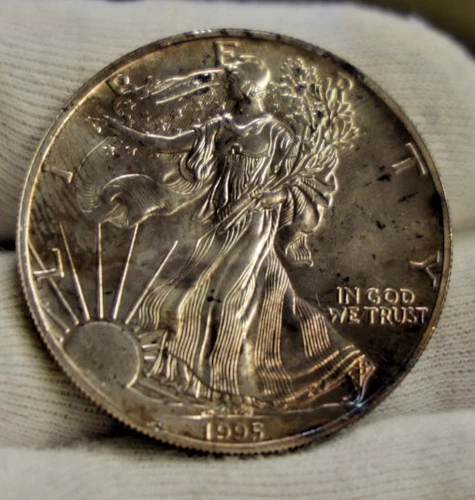 Photo of a 1995 American Silver Eagle from an eBay listing that sold on Jul 21, 2026