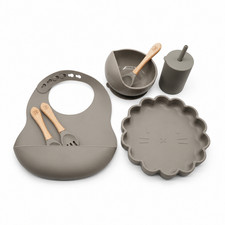 Baby Geschirr Set (7-teilig) - Khaki