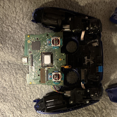 Sony PS5 DualSense Replacement Parts Blue/Black Shell Housing & 1560mAh Battery