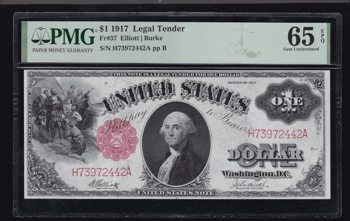 Uncirculated $1 1917 Year United States Large Size Notes for sale