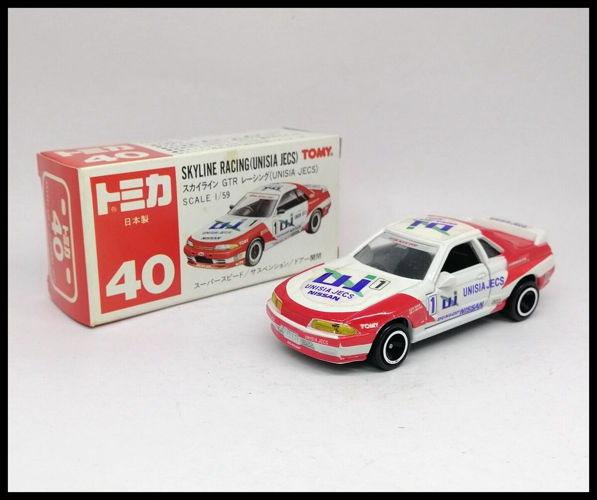 TOMICA 40 NISSAN SKYLINE RACING UNISIA JECS GT-R R32 1/59 TOMICA 40 NISSAN SKYLINE RACING UNISIA JECS GT-R R32 1/59