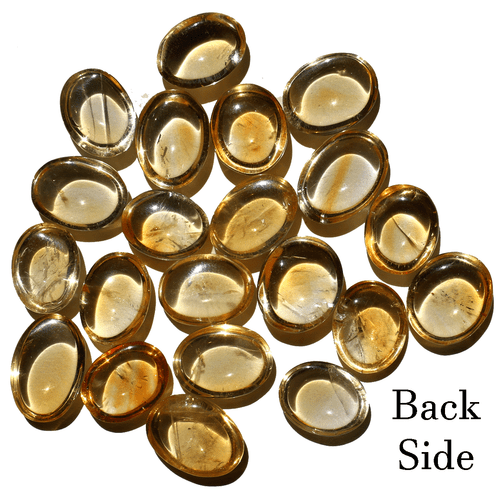 Lot 21 Pcs Brazilian Natural Citrine Untreated 13mm-16mm Oval Cabochon Gemstones - Picture 9 of 11