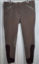 Piper by Smartpak Equestrian Pants Womens 36R Brown Taupe Mint Riding Pants