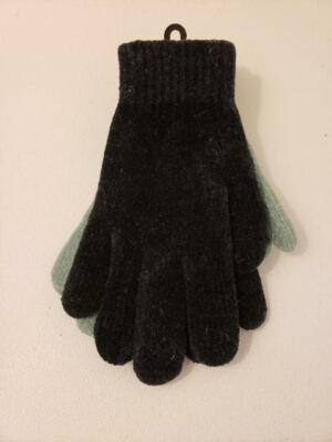 Lot De 2 Paires De Gants D'hiver Laura Ashley – Velours Noir Et Marron – Taille Unique – Neuf