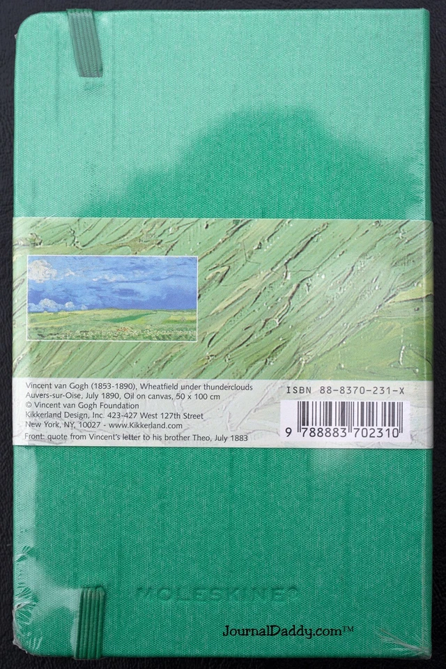 Cuaderno Forrado Shantung Seda Verde Moleskine Circa 2002 Museo Van Gogh ÚLTIMO Foto 2 de 4
