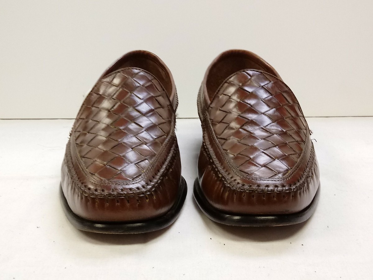 Bostonian slip on Brown Leather Weaved Woven Loafers 27846  display picture 3