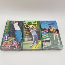 New Golf VHS Tape Lot PGA Tour, Total Golf w/ Bruce Crampton, & Bob Mann's Shots