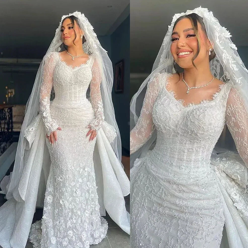chinese dress ladies Wedding Dresses for Bride 2026 Long Sleeve A Line Lace Summer Bridal Gowns  for Women PS034-CU Ivory at Amazon Women's Clothing store