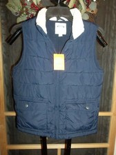 Gymboree Navy Puff Vest w/ Sherpa collar Boy/Girl Size 10-12 Waterproof NWT 