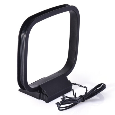 AM FM Loop Antenna Aerial 2pin Connector for Stereo Audio Receiver System Indoor
