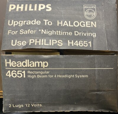 Philips 4651 High Beam Rectangular Clear Headlamp Headlight