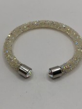 Sparkling Shiny Full Rhinestone Open Cuff Bangle for Women Girls Crystal Wrapped