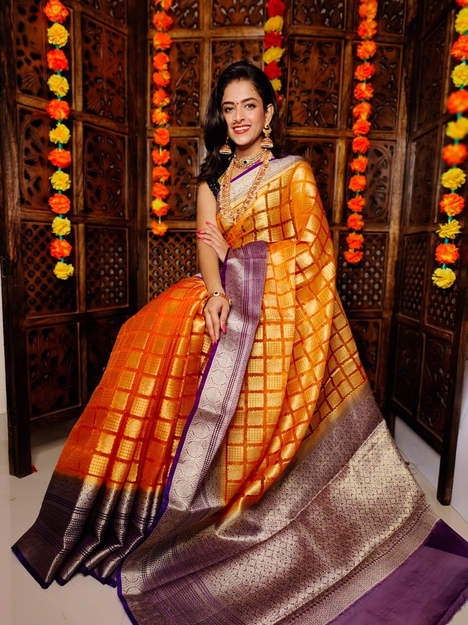 light gold saree blouse