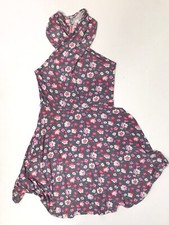 Free People Medium Dress Floral Stretch Jersey High Neck Twist Sleeveless