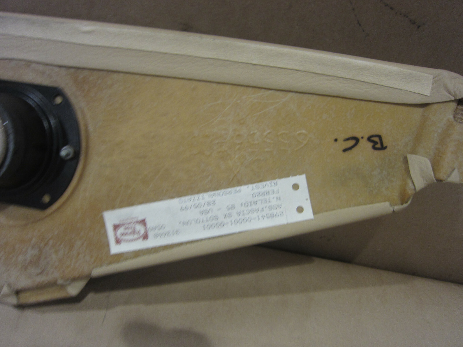 Ferrari 456 MGT/MGTA - LH Rear Side Panel With Speaker - Cream - P/N 65618600