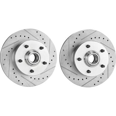 #ad 69 72 GM Drilled and Slotted Brake Rotors 11 In. 5 on 4 3 4 BP $118.99