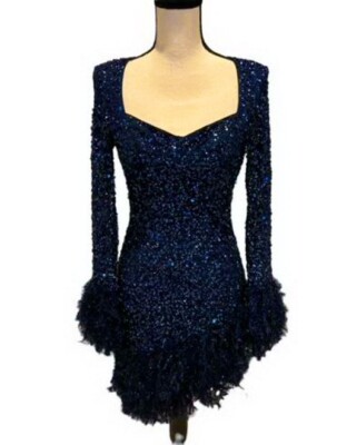 ASOS Luxe Navy Blue Sequin Faux Feather Heart Cut Out Back Mini Dress 2 $140 | eBay ASOS Luxe Navy Blue Sequin Faux Feather Heart Cut Out Back Mini Dress 2 $140 | eBay