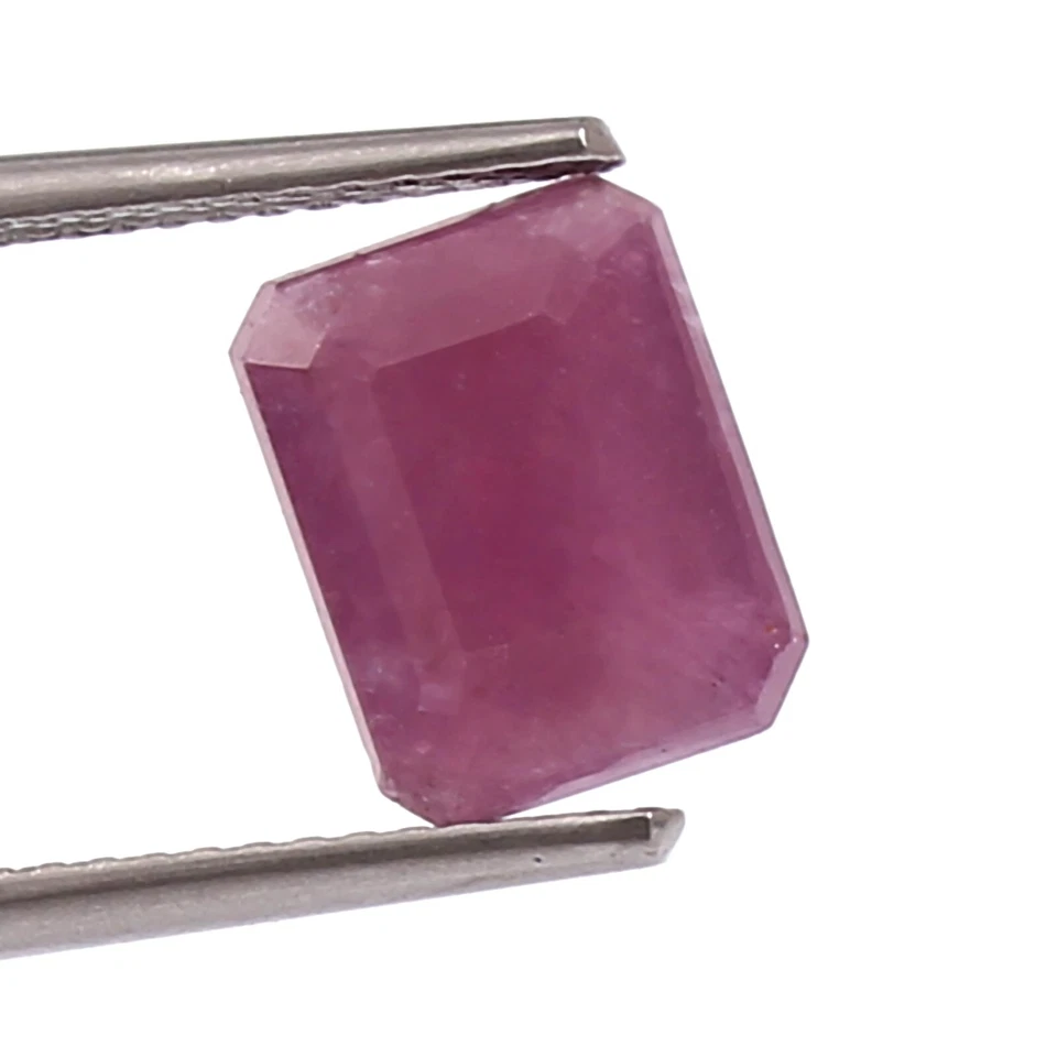 2.50 CT 100% Natural CERTIFIED Mozambique Ruby Loose Radiant Cut Gemstone 8x6 MM - Image 2 of 4