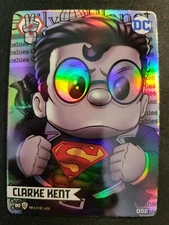  DC Super Hero & Villain Ooshies Clarke Kent Superman FOIL REFRACTOR card #52