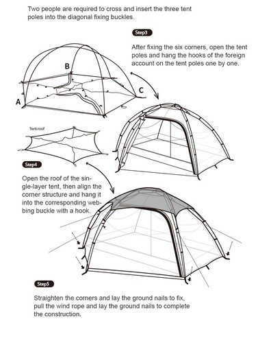 Tentes de camping ultralégères extérieures 2 personnes Cloud Peak neuves mises à niveau en forme de T neuves boutiques