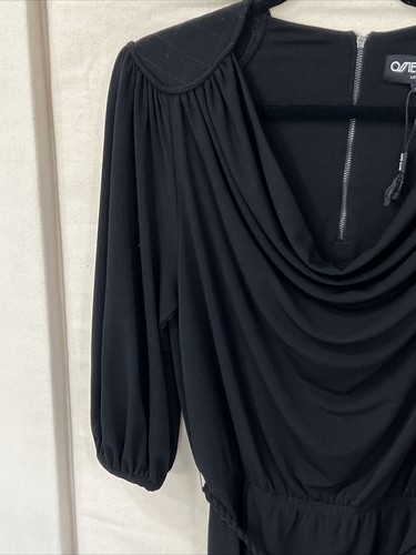 Ossie Clark Black Evening Casual Dress 10 NEW - Picture 6 of 13