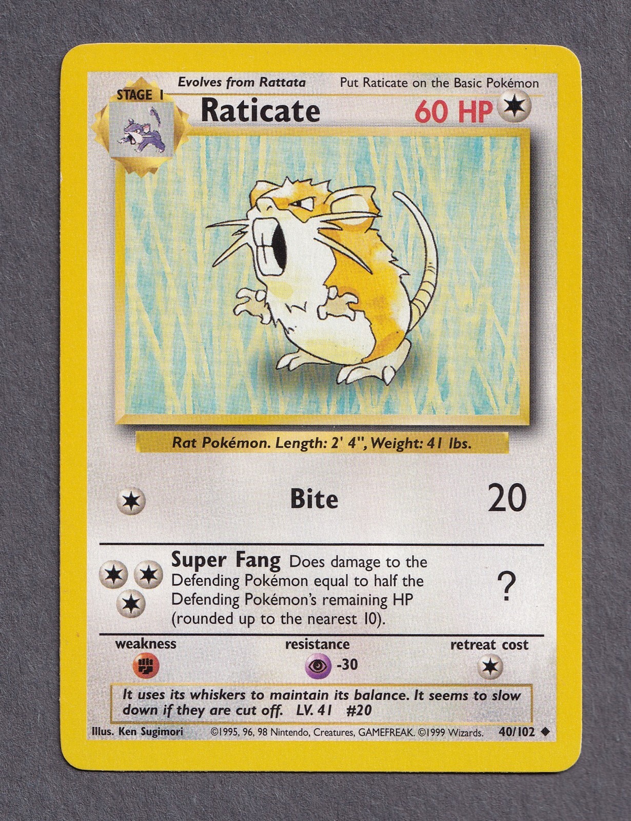 1999 Pokémon Unlimited WOTC Base Set NM+ (00435)
