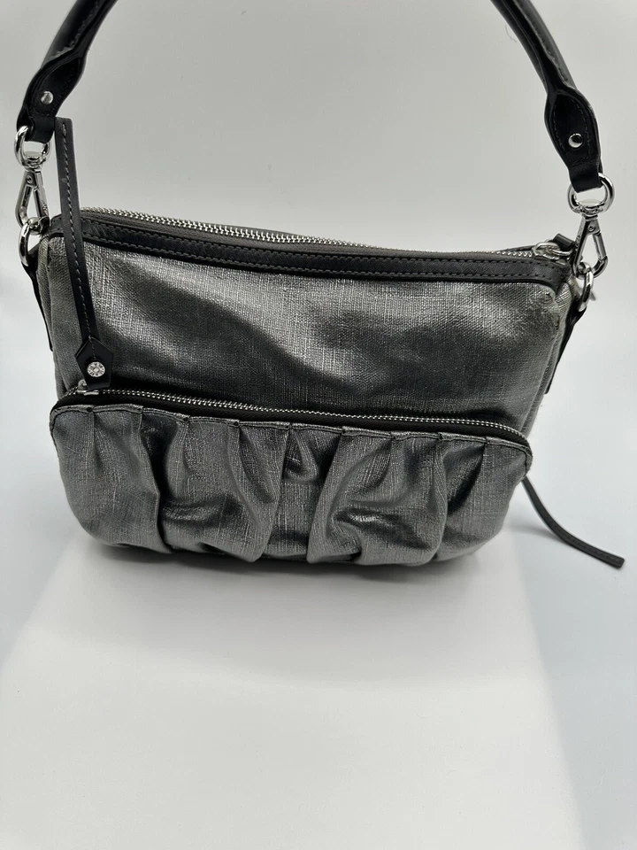Bolso de mano Bailey Bedford de lino recubierto de grafito MZ Wallace Foto 3 de 4