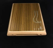 travel cajon from cre8r music--wooden- light stain, orange carry bag included