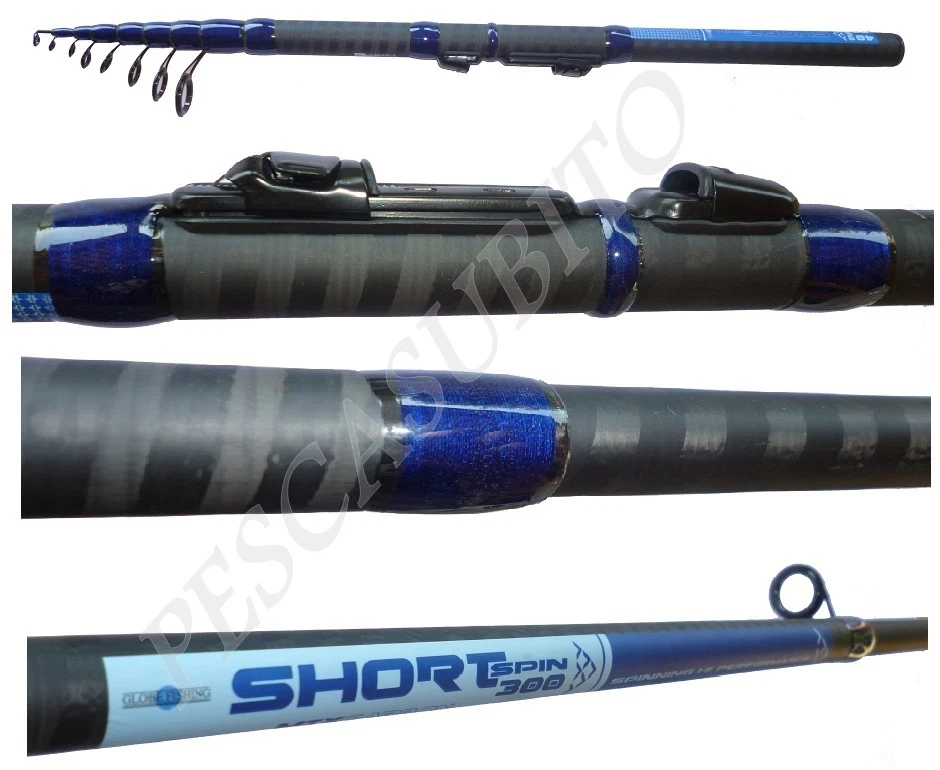 canna spinning travel telescopica pesca mare lago fiume viaggio valigia EU