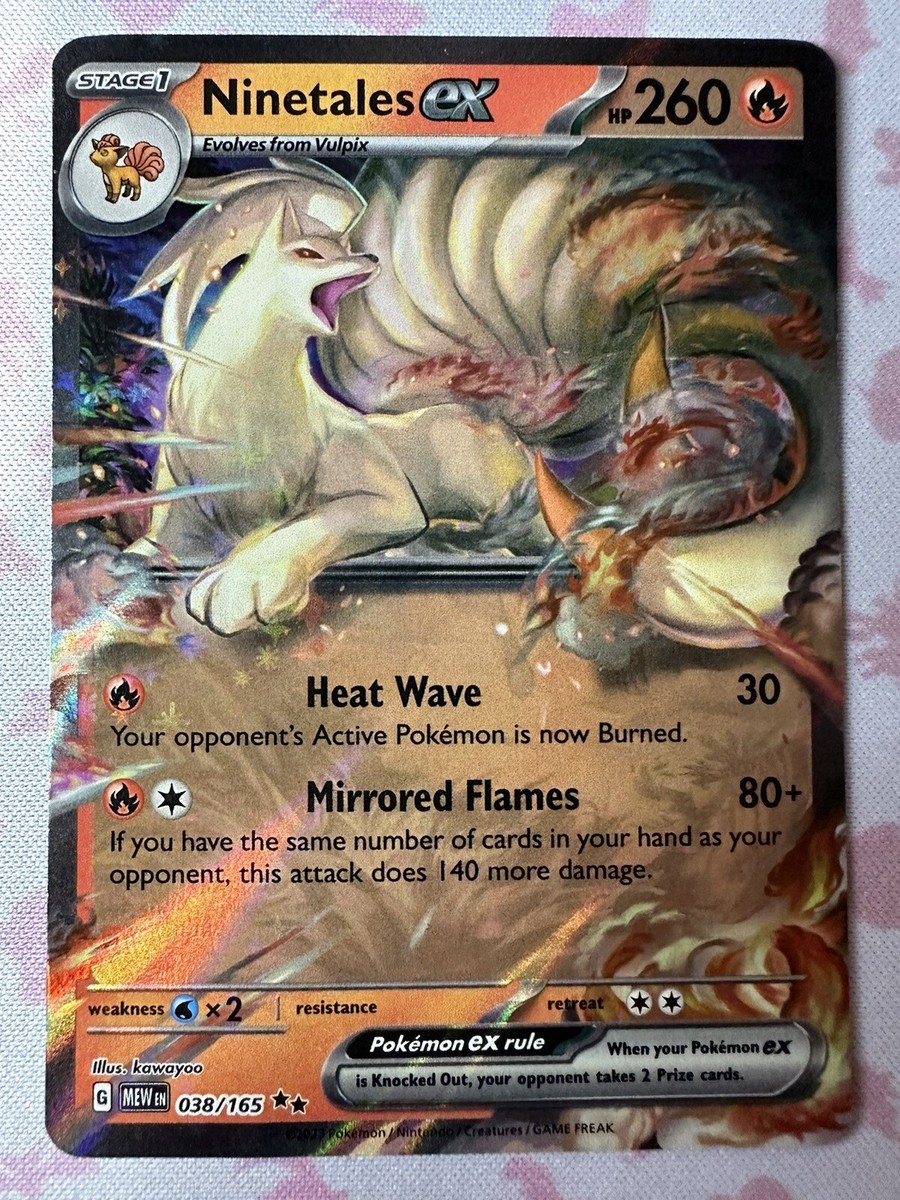 Ninetales EX | 038/165 | Holo | Half Art | Double Rare | Pokemon