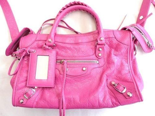 Balenciaga City Leather 2Way Bag Shoulder Bag Dullness Pink Balenciaga City Leather 2Way Bag Shoulder Bag Dullness Pink