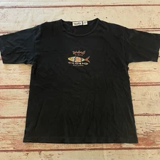 Rainforest Cafe Orlando T Shirt Women's Large Black Fish Vintage Made In USA